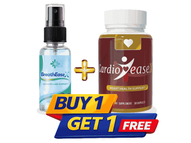 BreathEaseX daily oral spray and CardioEaseX capsules bundle